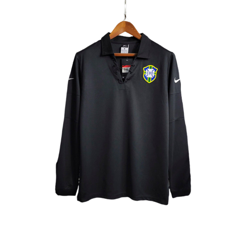 Camisa Brasil Nike 2004/05 (Manga longa) Retrô- Preto