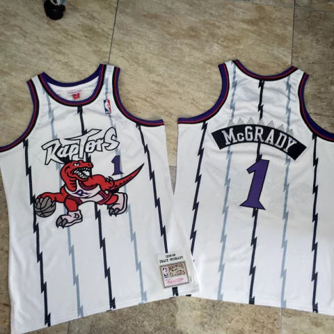 Regata NBA Toronto Raptors Retrô 1998-1999 Mitchell & Ness Authentic McGrady 1 - Branca