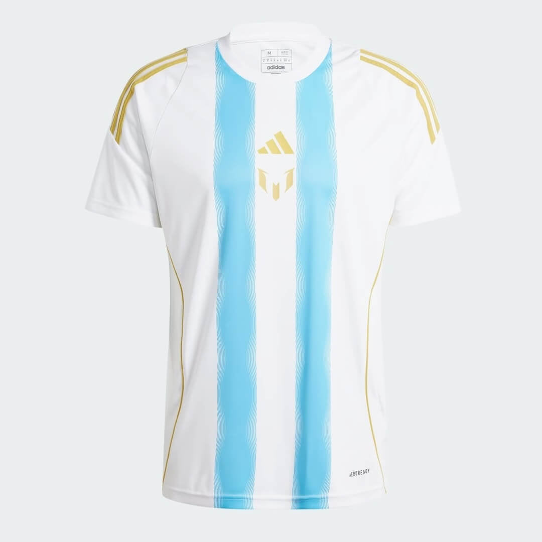 Camisa Adidas X Messi “Spark Gen10s” 2024/25 Torcedor Masculino - Branco/Azul Celeste