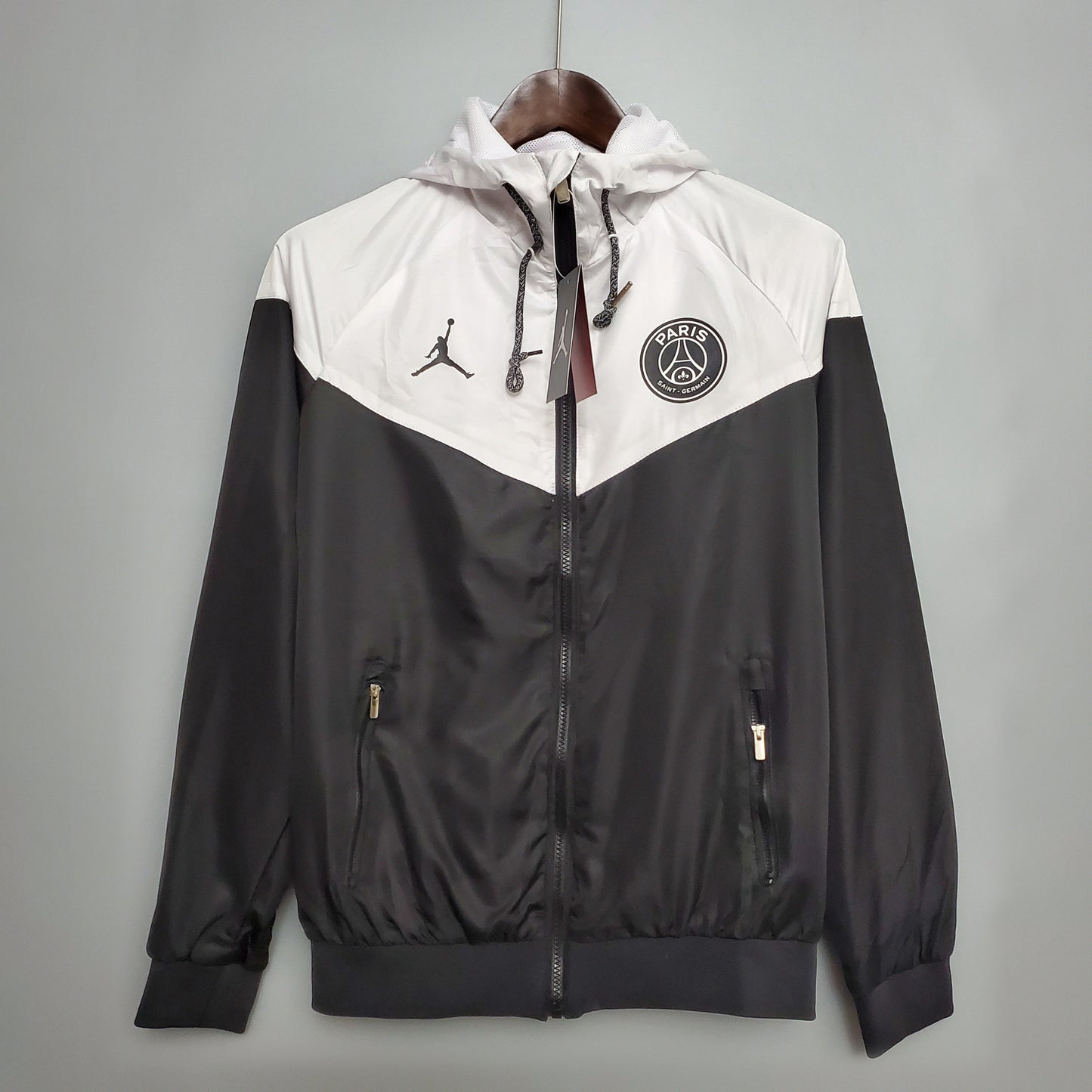 Corta-vento PSG Estilo Clássico - Preto e Branco