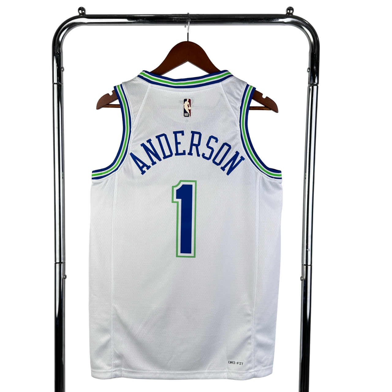 Regata NBA Timberwolves Retrô Nike Authentic Anderson 1 - Branca