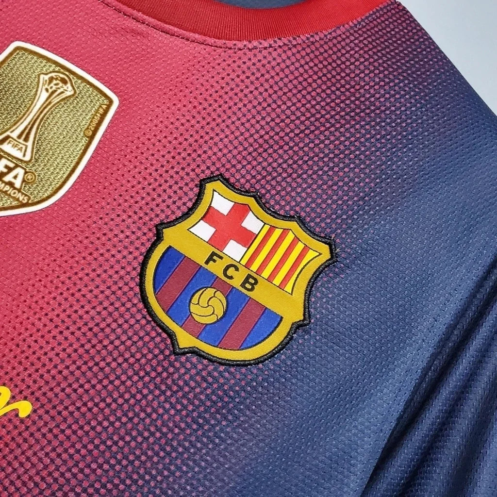 Camisa Retrô Barcelona Nike 2012/13 Masculino Azul Grená