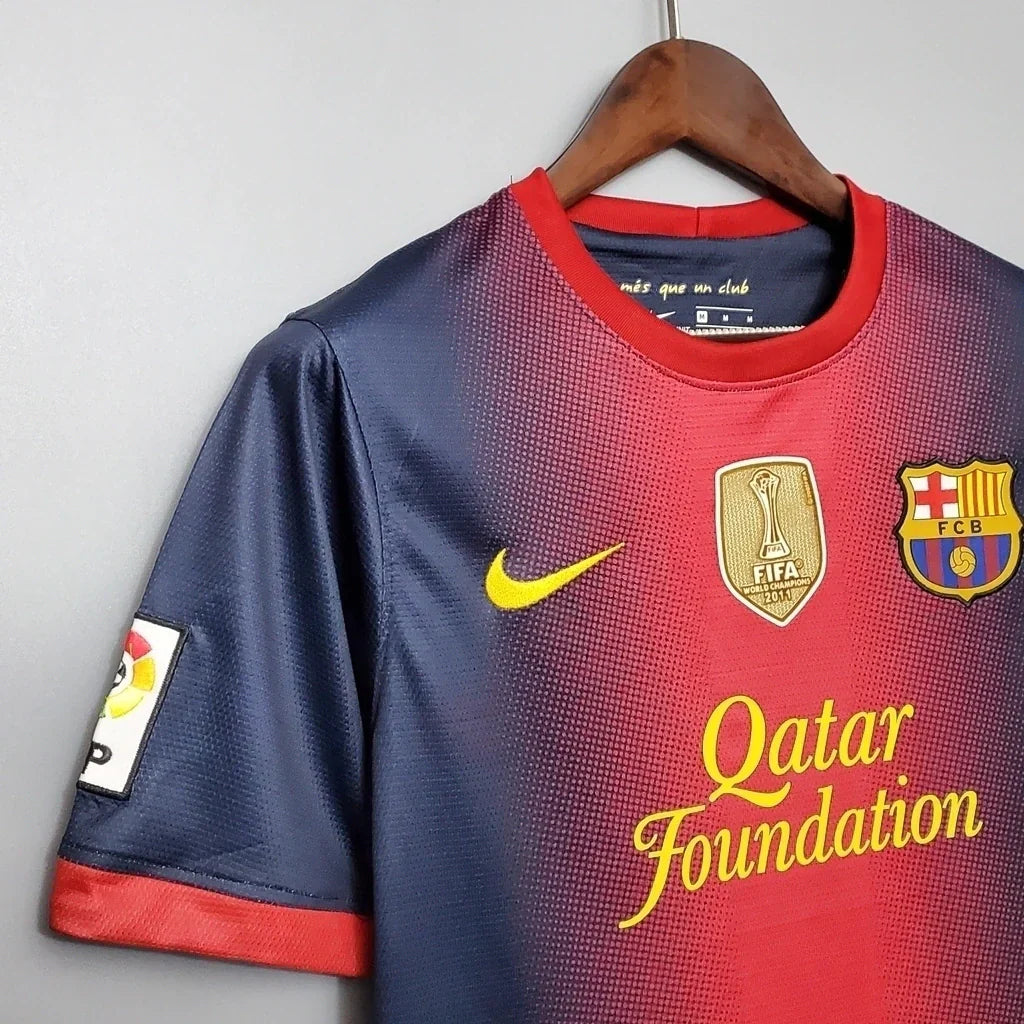 Camisa Retrô Barcelona Nike 2012/13 Masculino Azul Grená