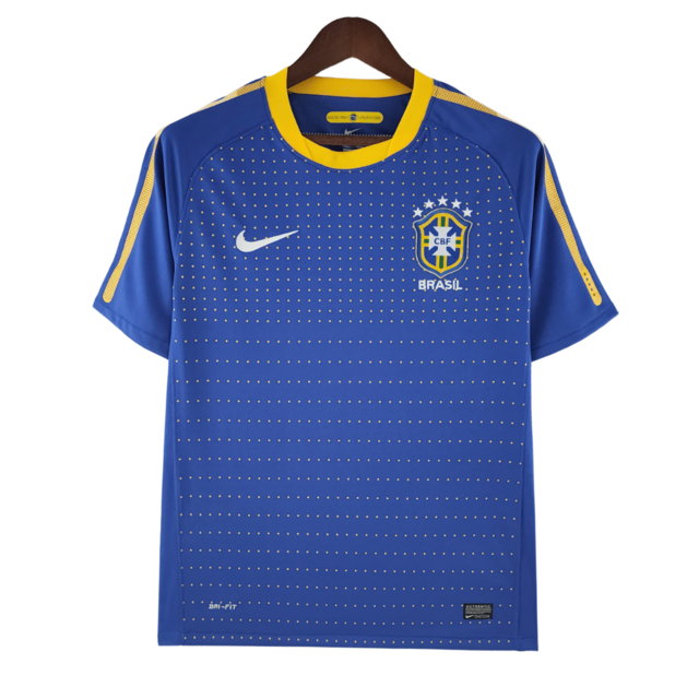 Camisa Retrô Seleção Brasileira II 2010/11 Nike Masculino Azul e Amarelo