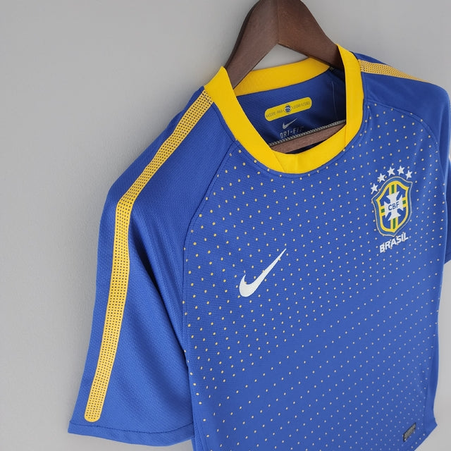 Camisa Retrô Seleção Brasileira II 2010/11 Nike Masculino Azul e Amarelo