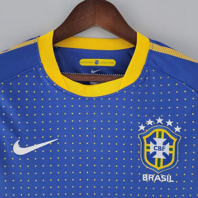 Camisa Retrô Seleção Brasileira II 2010/11 Nike Masculino Azul e Amarelo