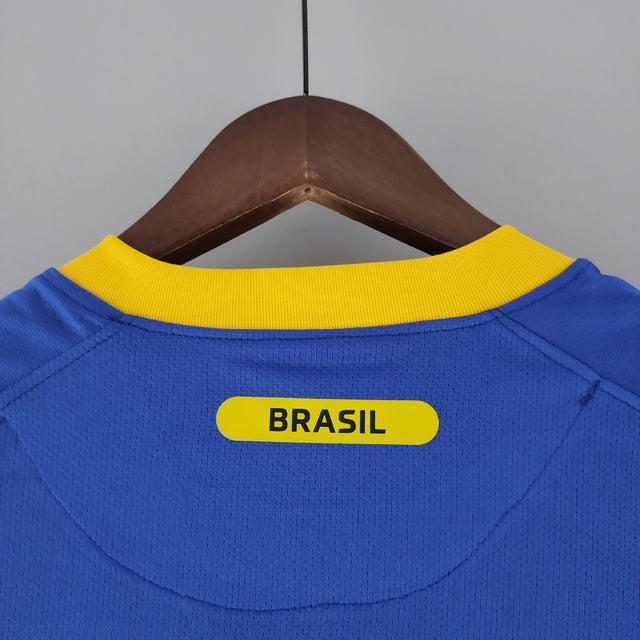 Camisa Retrô Seleção Brasileira II 2010/11 Nike Masculino Azul e Amarelo