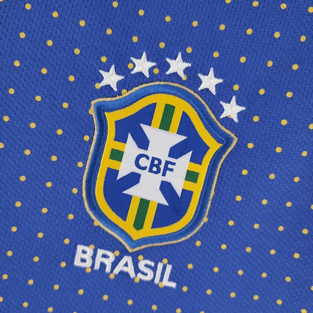 Camisa Retrô Seleção Brasileira II 2010/11 Nike Masculino Azul e Amarelo