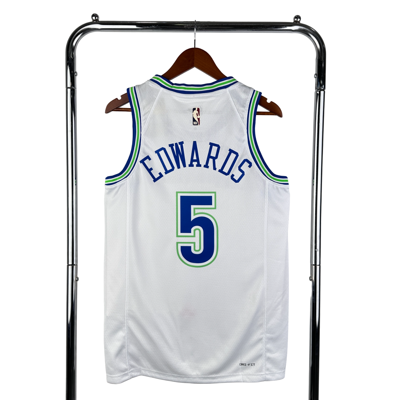 Regata NBA Timberwolves Retrô Nike Authentic Edwards 5 - Branca