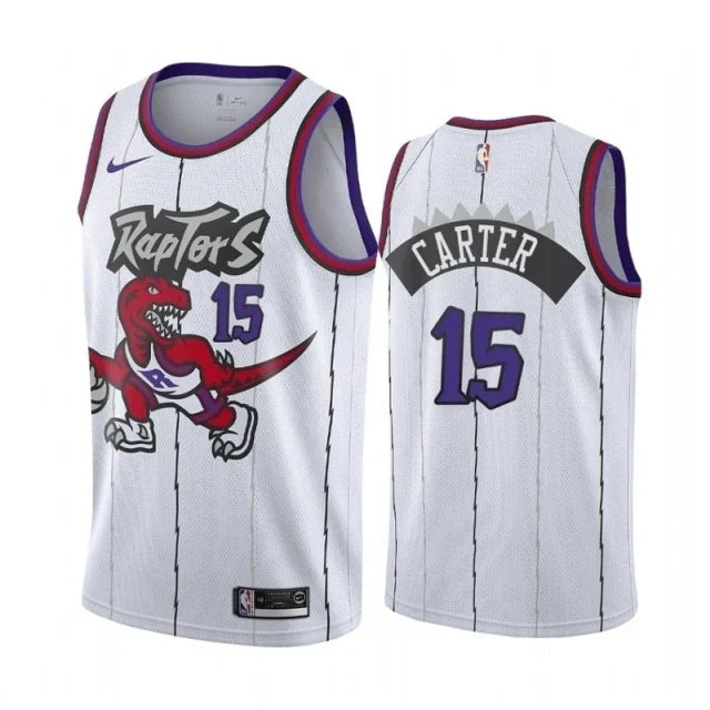 Regata NBA Toronto Raptors Retrô Nike Swingman Authentic Carter 15 - Branca