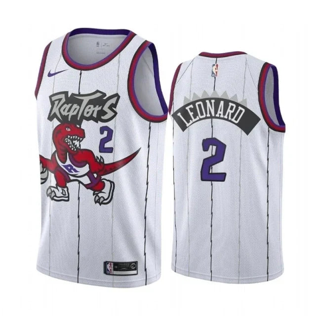 Regata NBA Toronto Raptors Retrô Nike Swingman Authentic Leonard 2 - Branca