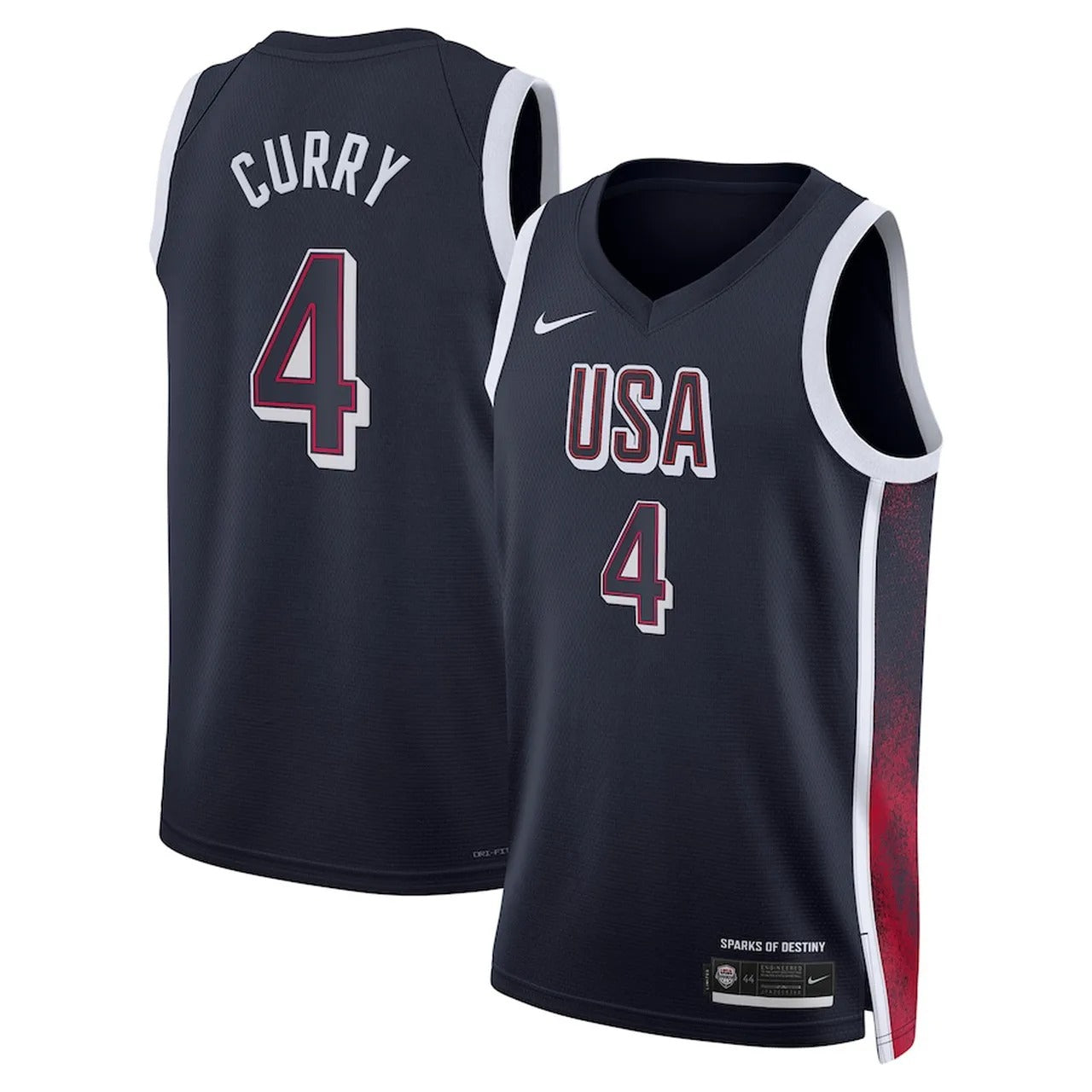 Regata Seleção Americana de Basquete Olimpíadas 2024 Azul Curry