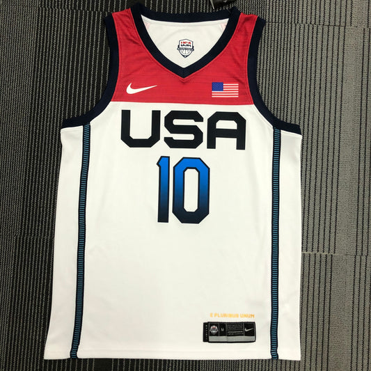 Regata Seleção Americana de Basquete Branca Tatum 10
