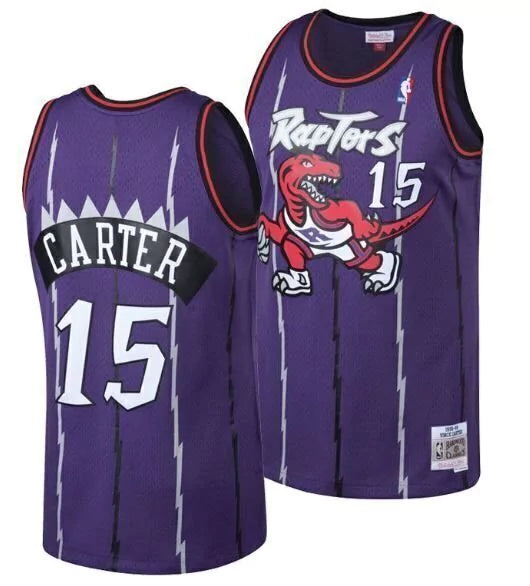 Regata NBA Toronto Raptors Retrô Mitchell & Ness Authentic Carter 15 - Azul