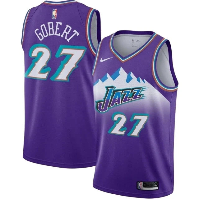 Regata NBA Utah Jazz Retrô Edition Nike Authentic Swingman Gobert 27 - Roxa